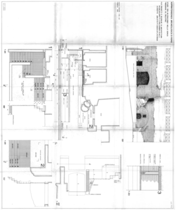 Roma, Palatino. Domus Tiberiana - Settore 14; Orti Farnesiani, Bastione Farnesiano