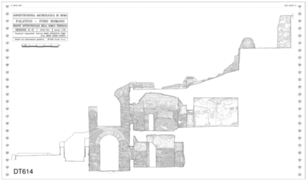 Roma, Palatino. Domus Tiberiana - Settore 18; Via Nova