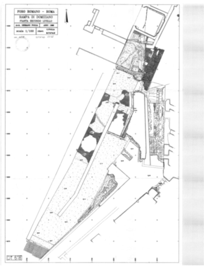 Roma, Palatino. Domus Tiberiana - Settore 13; Foro Romano. Complesso edilizio sud-orientale, Rampa domizianea