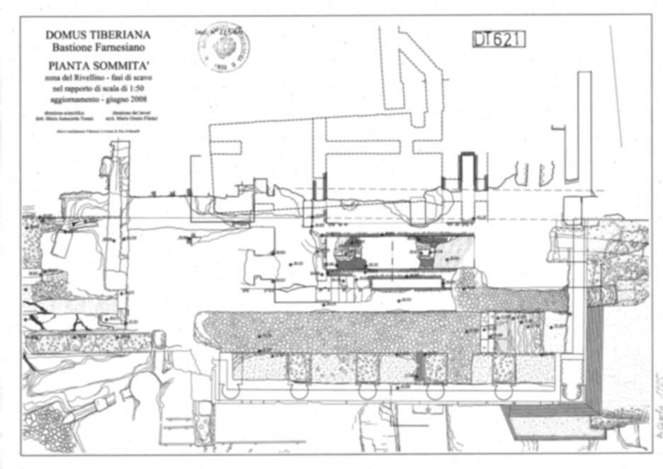 Roma, Palatino. Domus Tiberiana; Orti Farnesiani, Bastione Farnesiano
