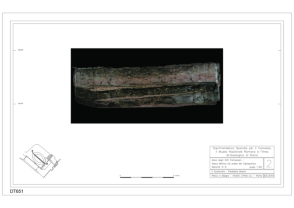 Roma, Palatino. Domus Tiberiana; Vasca  ellittica - Vivarium