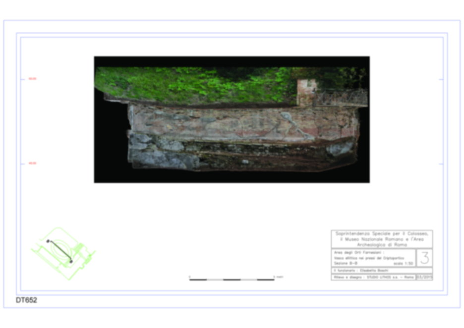 Roma, Palatino. Domus Tiberiana; Vasca  ellittica - Vivarium