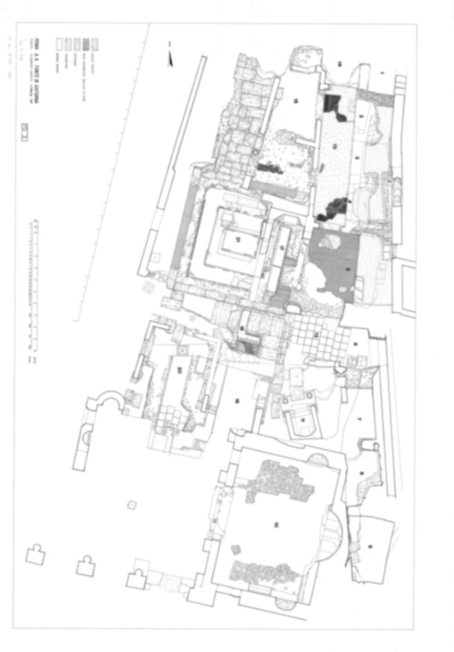 Roma, Foro Romano. Lacus Iuturnae-Fonte di Giuturna; Complesso edilizio sud-orientale, Oratorio dei XL Martiri