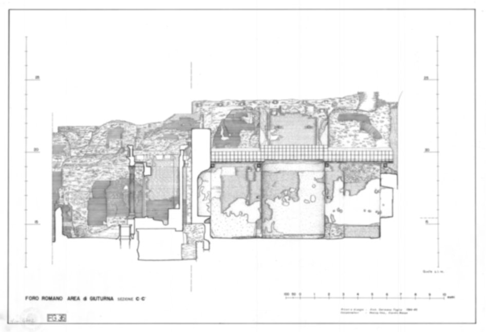 Roma, Foro Romano. Lacus Iuturnae-Fonte di Giuturna; Complesso edilizio sud-orientale, Oratorio dei XL Martiri