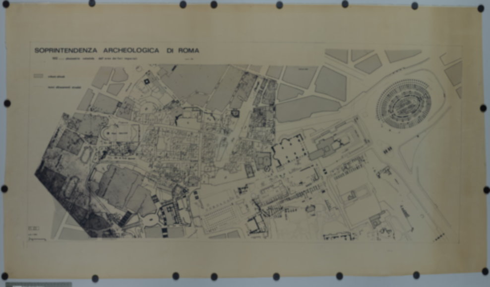 Roma, Fori Imperiali. Piante e sezioni generali