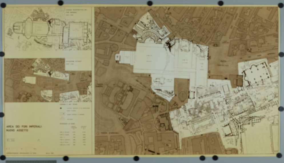 Roma, Fori Imperiali, Piante e sezioni generali. Area archeologica centrale