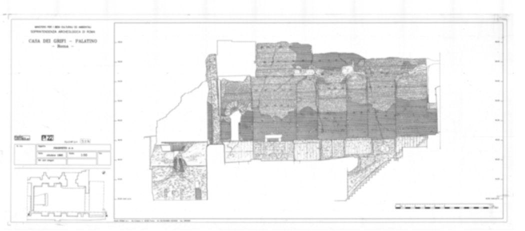 Roma, Palatino. Palazzi Imperiali. Casa dei Grifi