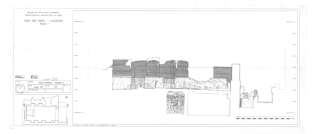 Roma, Palatino. Palazzi Imperiali. Casa dei Grifi