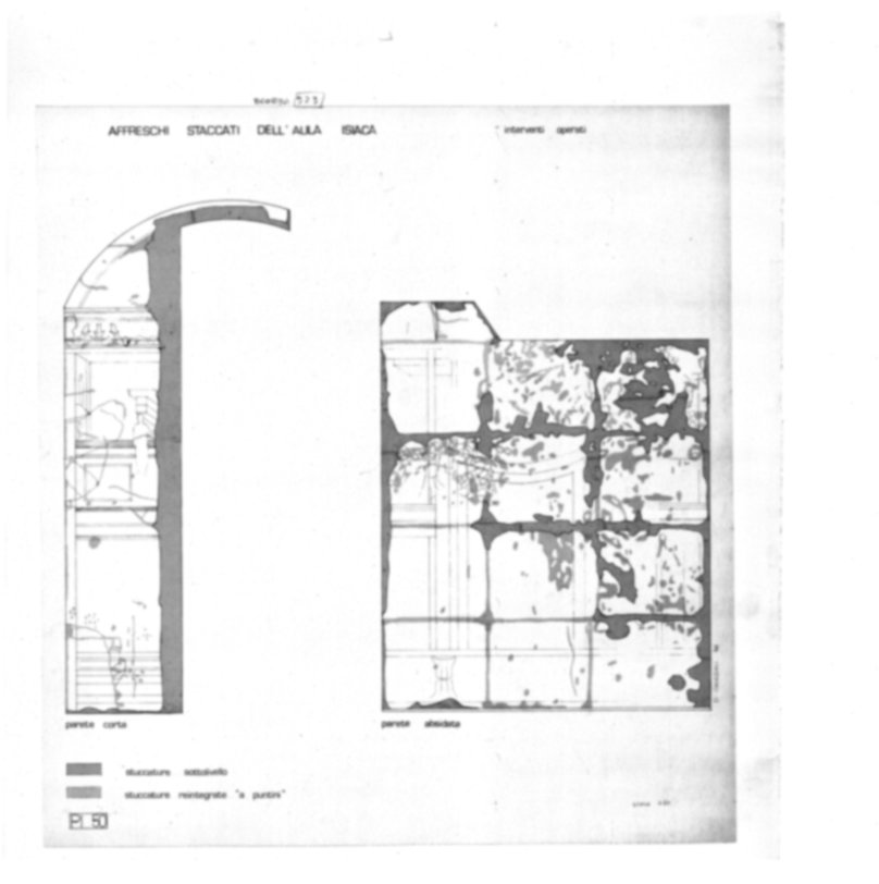 Roma, Palatino. Palazzi Imperiali. Aula Isiaca, affreschi