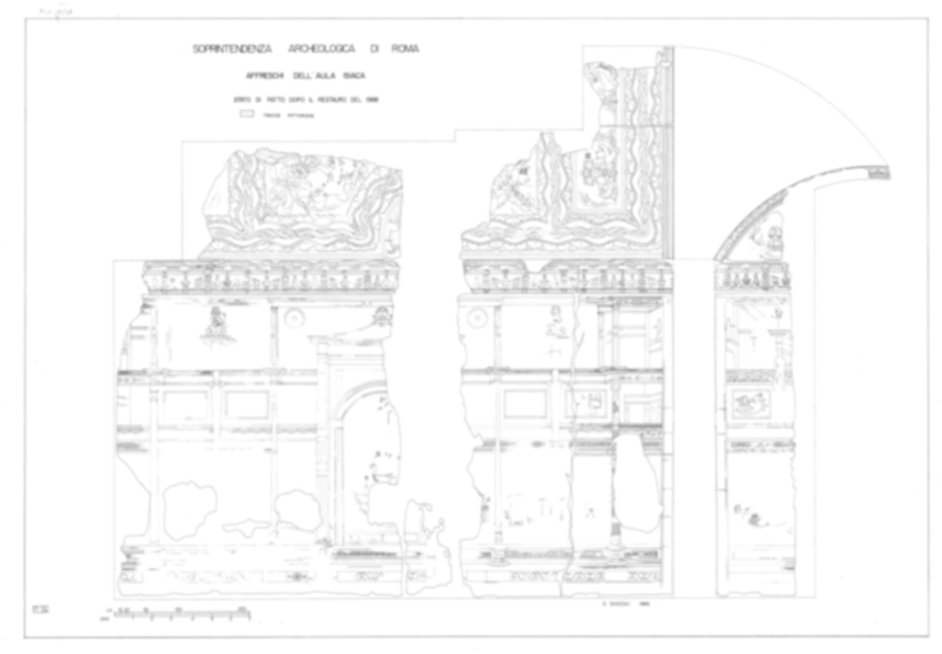 Roma, Palatino. Palazzi Imperiali. Aula Isiaca, affreschi
