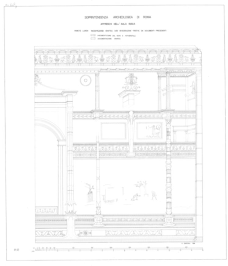Roma, Palatino. Palazzi Imperiali. Aula Isiaca, affreschi