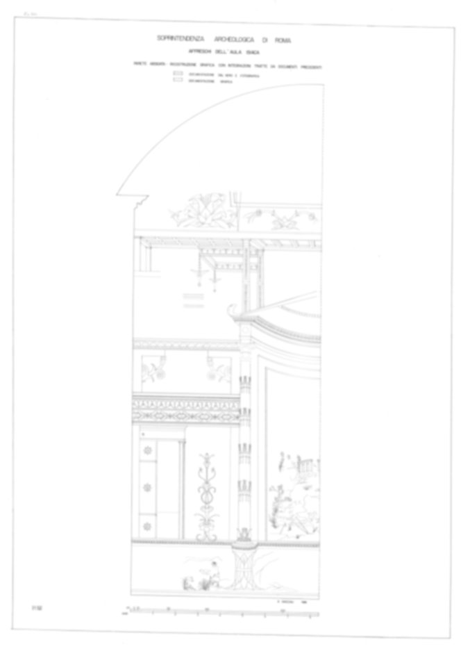9551 - Roma, Palatino. Palazzi Imperiali. Aula Isiaca, affreschi