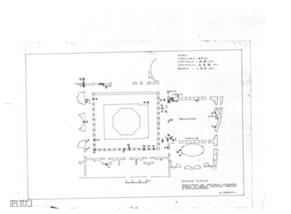 PI117 - Roma, Palatino. Palazzi Imperiali. Domus Flavia - Triclinio, Peristilio