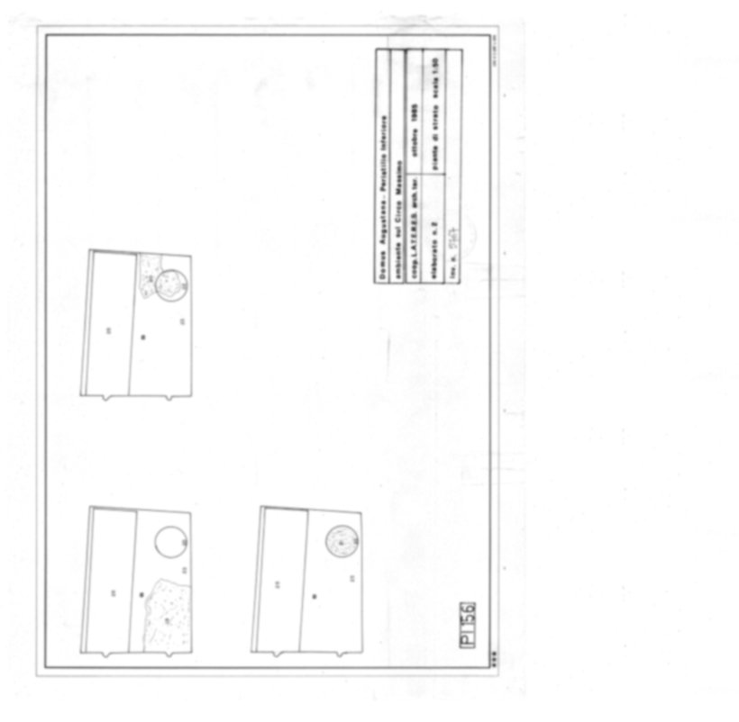 Roma, Palatino. Palazzi Imperiali. Domus Augustana - Peristilio inferiore