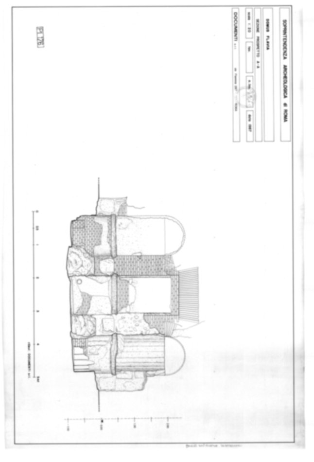Roma, Palatino. Palazzi Imperiali. Domus Augustana - Peristilio inferiore
