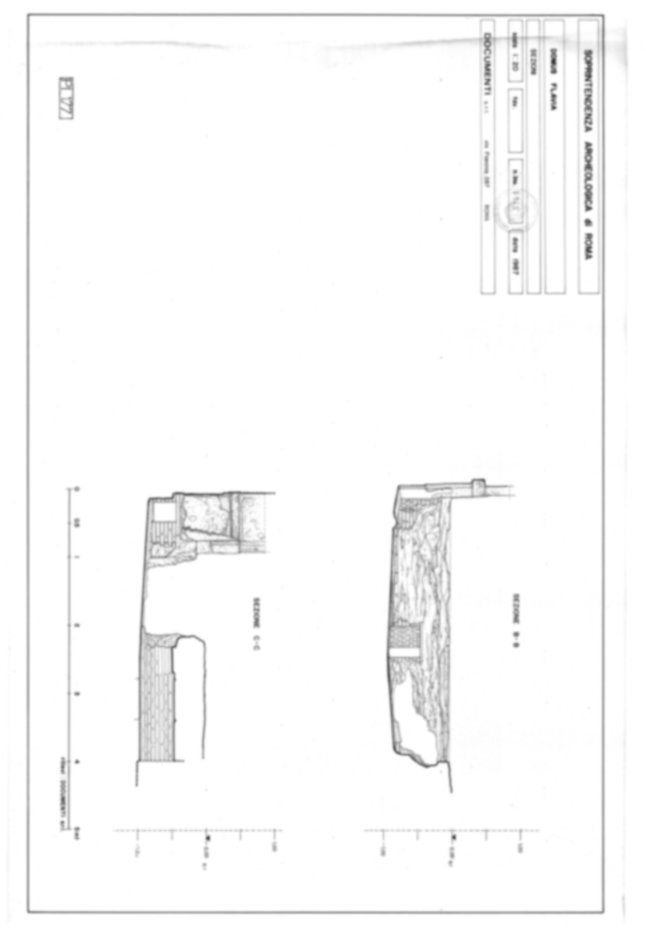 Roma, Palatino. Palazzi Imperiali. Domus Augustana - Peristilio inferiore