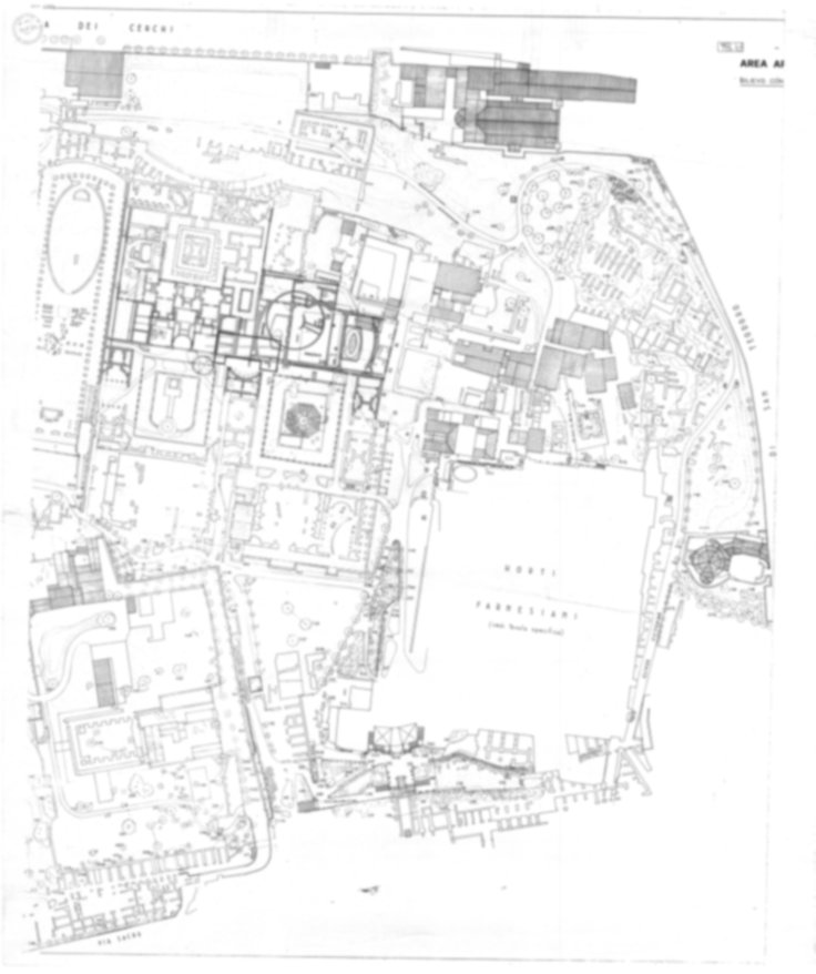 Roma, Palatino. Palazzi Imperiali. Domus Flavia; Domus Transitoria/Domus Aurea