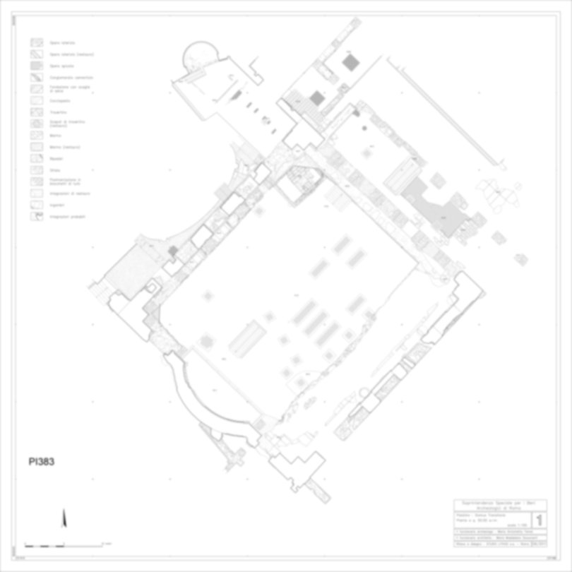 PI383 - Roma, Palatino. Palazzi Imperiali. Domus Flavia - Triclinio; Domus Transitoria/Domus Aurea