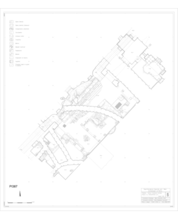 Roma, Palatino. Palazzi Imperiali. Domus Flavia - Triclinio; Domus Transitoria/Domus Aurea