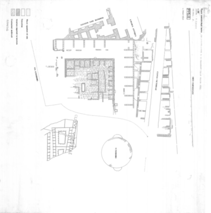 Roma, Foro Romano, Palatino. Palatino pendici nord - Scavo Carandini. Palatino pendici occidentali. Horrea Agrippiana