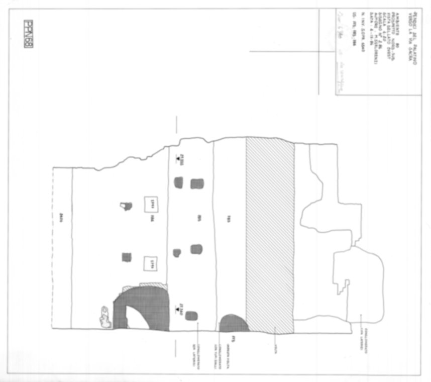 Roma, Foro Romano, Palatino. Palatino pendici nord - Scavo Carandini. Horrea Vespasiani
