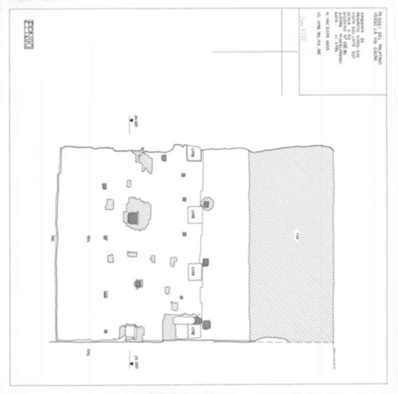 Roma, Foro Romano, Palatino. Palatino pendici nord - Scavo Carandini. Horrea Vespasiani