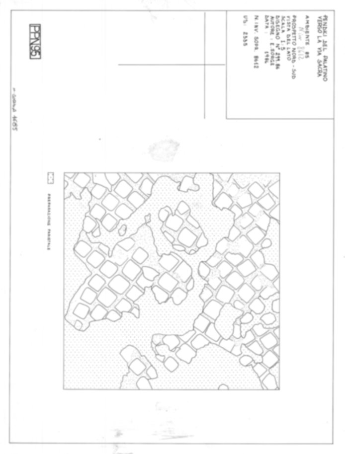 Roma, Foro Romano, Palatino. Palatino pendici nord - Scavo Carandini. Horrea Vespasiani