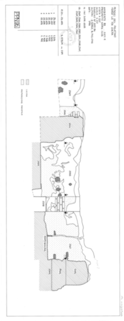 Roma, Foro Romano, Palatino. Palatino pendici nord - Scavo Carandini. Horrea Vespasiani