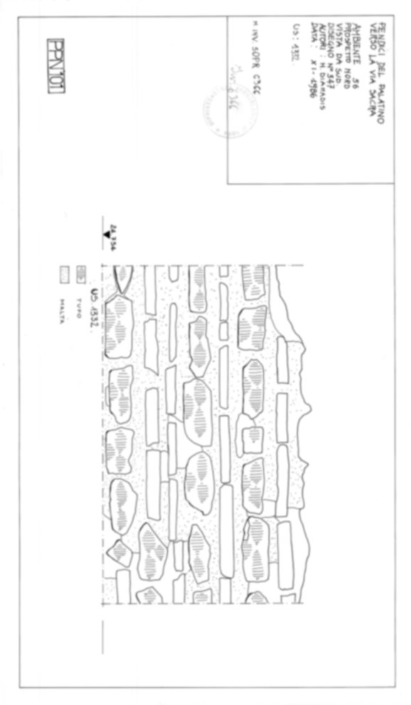 Roma, Foro Romano, Palatino. Palatino pendici nord - Scavo Carandini. Horrea Vespasiani