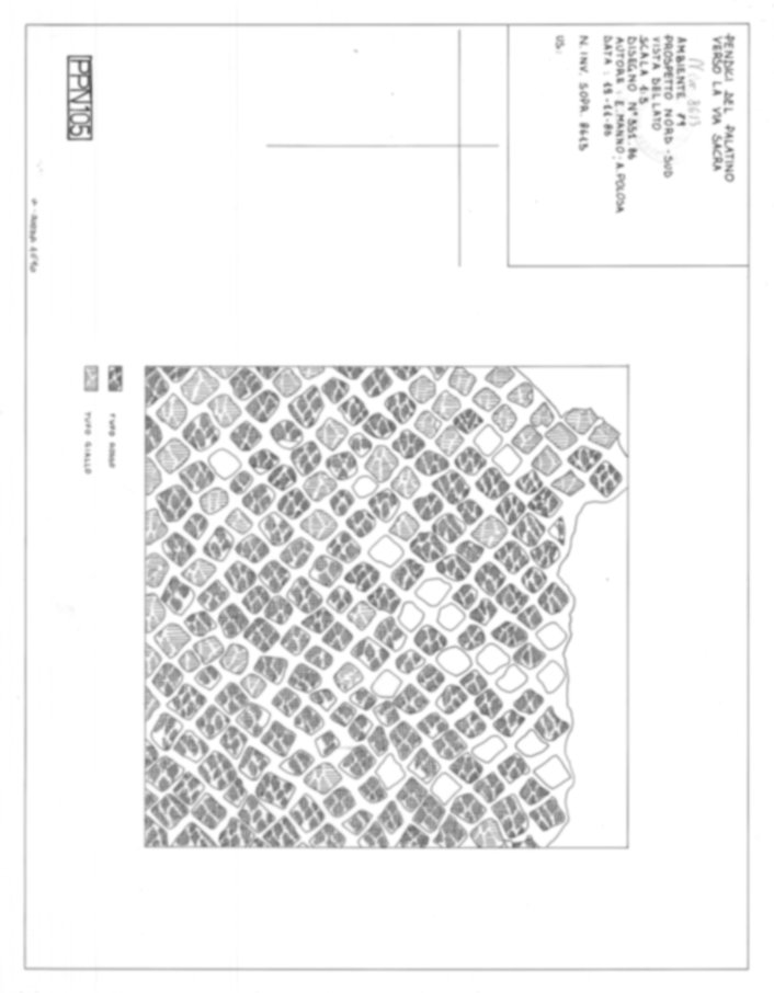 Roma, Foro Romano, Palatino. Palatino pendici nord - Scavo Carandini. Horrea Vespasiani