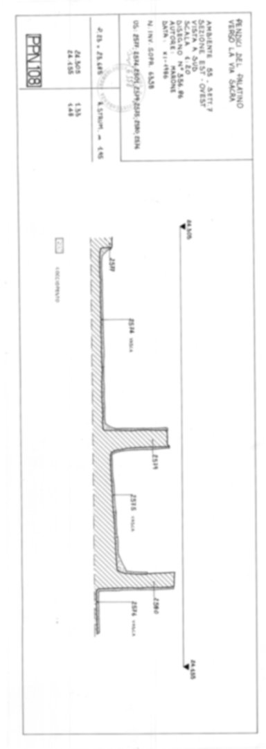 Roma, Foro Romano, Palatino. Palatino pendici nord - Scavo Carandini. Horrea Vespasiani