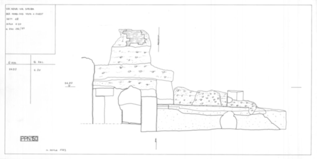 Roma, Foro Romano, Palatino. Palatino pendici nord - Scavo Carandini. Horrea Vespasiani