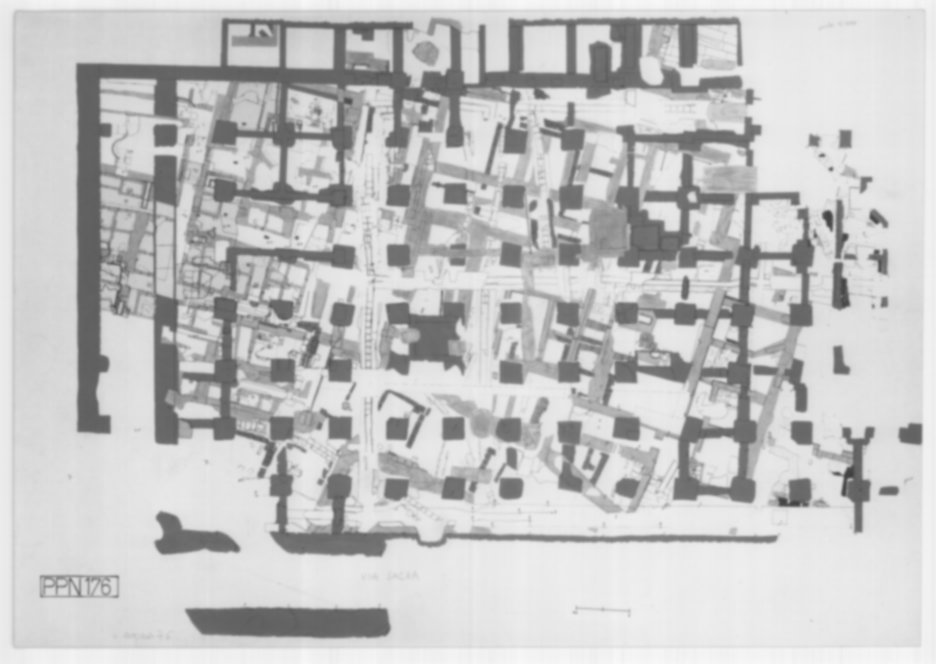 Roma, Foro Romano, Palatino. Palatino pendici nord - Scavo Carandini. Horrea Vespasiani