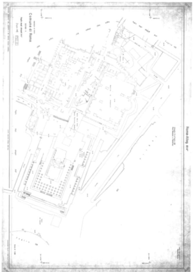 Roma, Piante e sezioni generali, Catasto,  Foro Romano