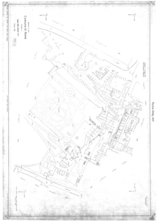 Roma, Piante e sezioni generali, Catasto, Palatino - Foro Romano