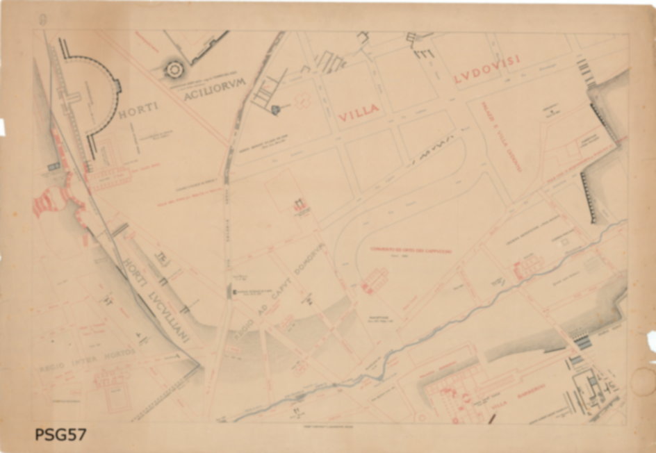 Roma, Piante e sezioni generali. Piante storiche, Orti Luculliani - Villa Ludovisi