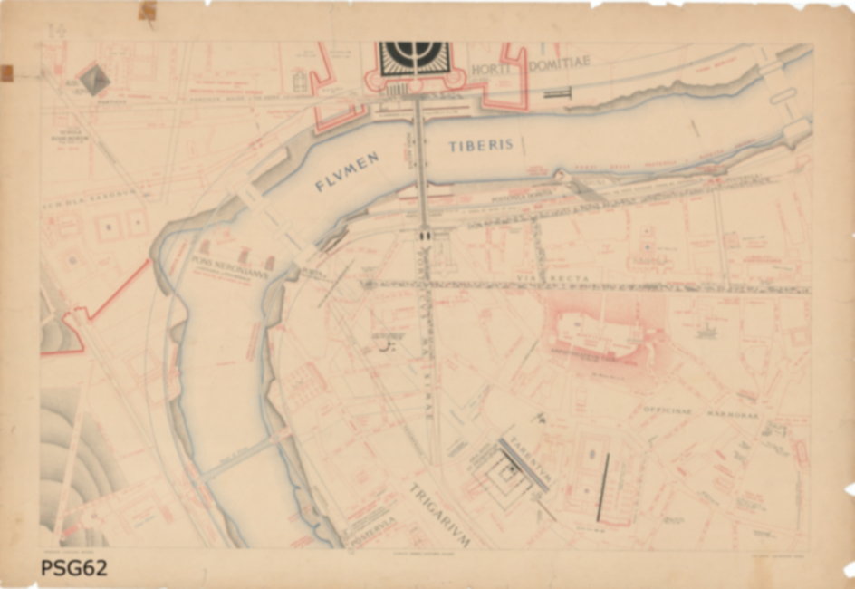 Roma, Piante e sezioni generali. Piante storiche, Pons Neronianus - Mausoleo di Adriano 
