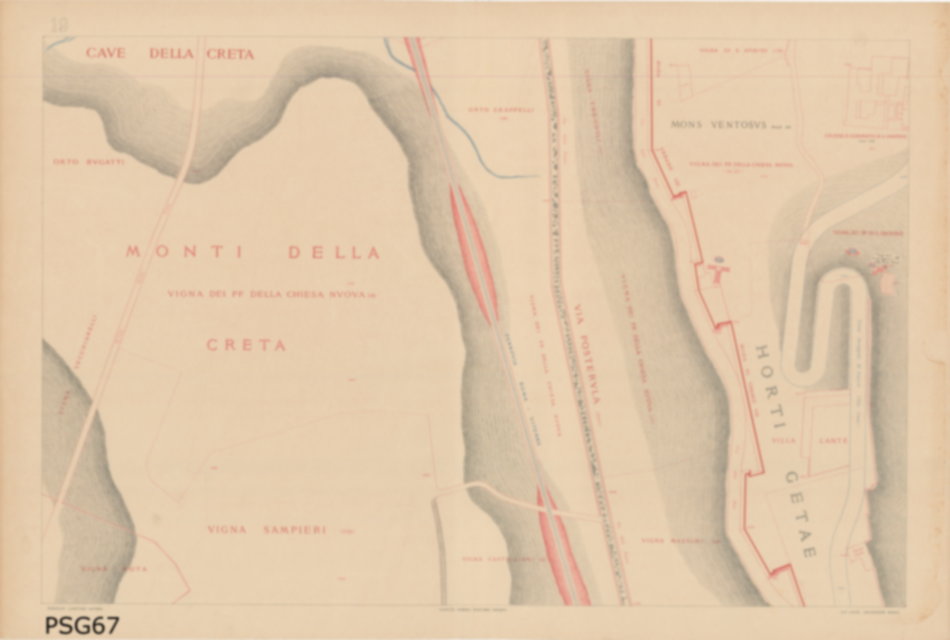 Roma, Piante e sezioni generali. Piante storiche, Valle delle Fornaci - Monti di Creta