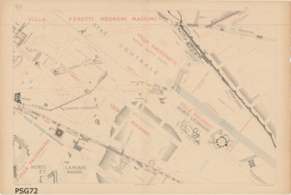 Roma, Piante e sezioni generali. Piante storiche, Esquilino - Stazione Termini - P.zza Vittorio