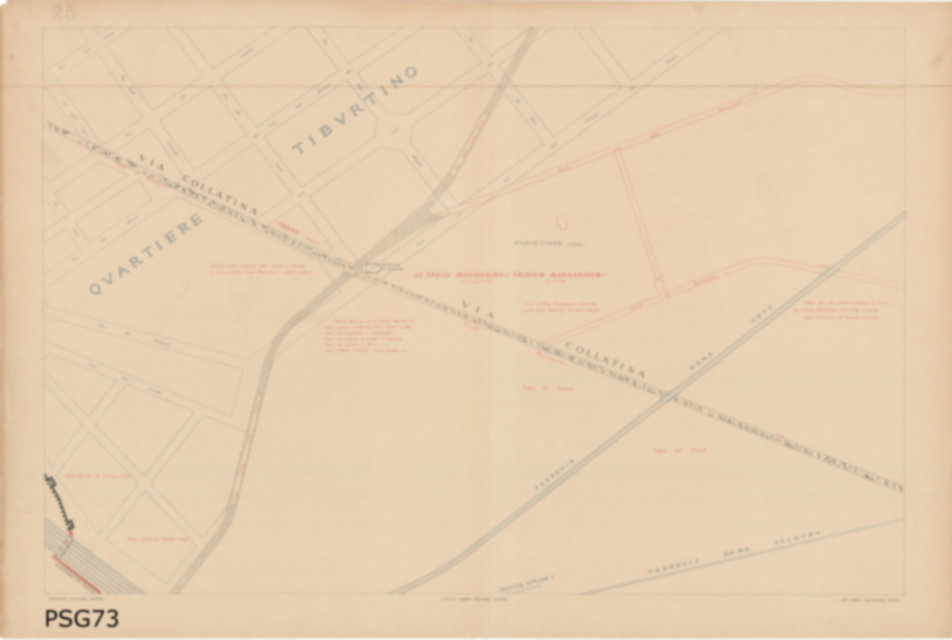 Roma, Piante e sezioni generali. Piante storiche, Via Collatina- quartiere S. Lorenzo