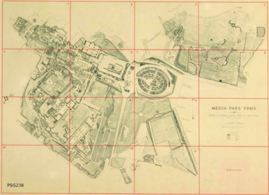 Roma, Piante e sezioni generali. Piante storiche, Area archeologica centrale