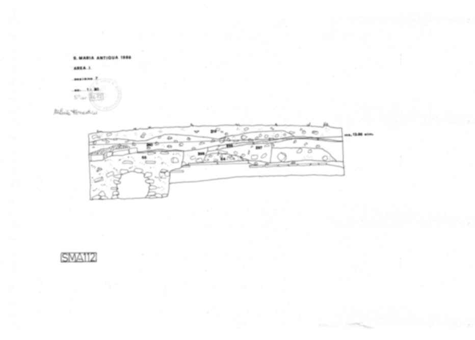 Roma, Foro Romano. Complesso edilizio sud-orientale/Area di S. Maria Antiqua. Aula occidentale (cd. Tempio di Augusto/Domus Gai)