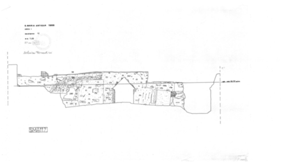 Roma, Foro Romano. Complesso edilizio sud-orientale/Area di S. Maria Antiqua. Aula occidentale (cd. Tempio di Augusto/Domus Gai)