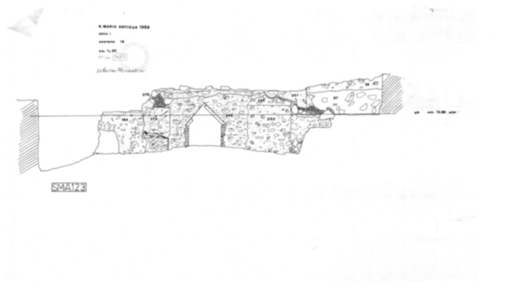 Roma, Foro Romano. Complesso edilizio sud-orientale/Area di S. Maria Antiqua. Aula occidentale (cd. Tempio di Augusto/Domus Gai)