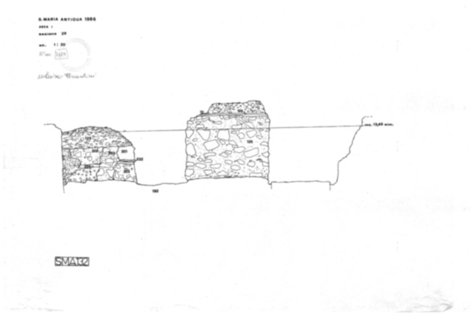 Roma, Foro Romano. Complesso edilizio sud-orientale/Area di S. Maria Antiqua. Aula occidentale (cd. Tempio di Augusto/Domus Gai)
