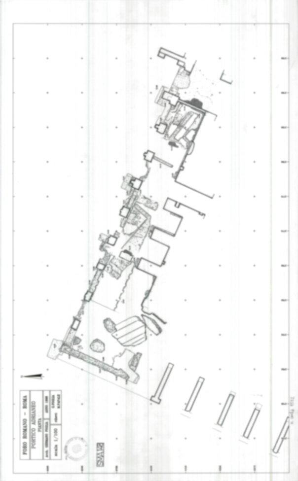 Roma, Foro Romano. Complesso edilizio sud-orientale/Area di S. Maria Antiqua. Portico settentrionale