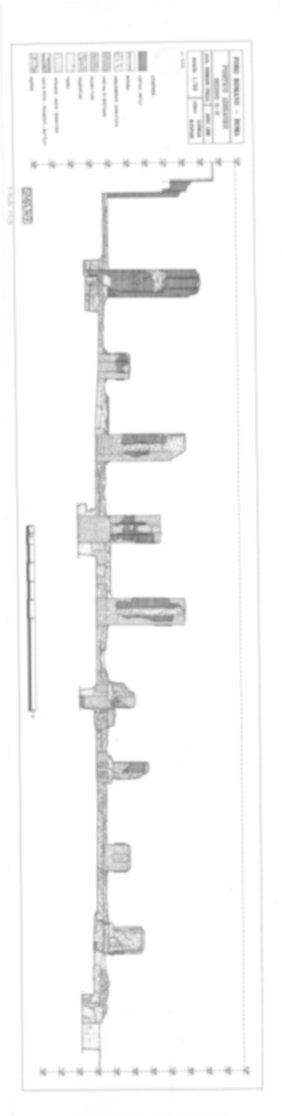 Roma, Foro Romano. Complesso edilizio sud-orientale/Area di S. Maria Antiqua. Portico settentrionale