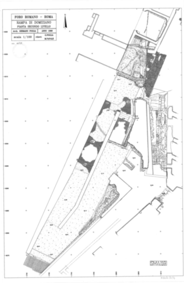 Roma, Foro Romano. Complesso edilizio sud-orientale/Area di S. Maria Antiqua. Rampa domizianea