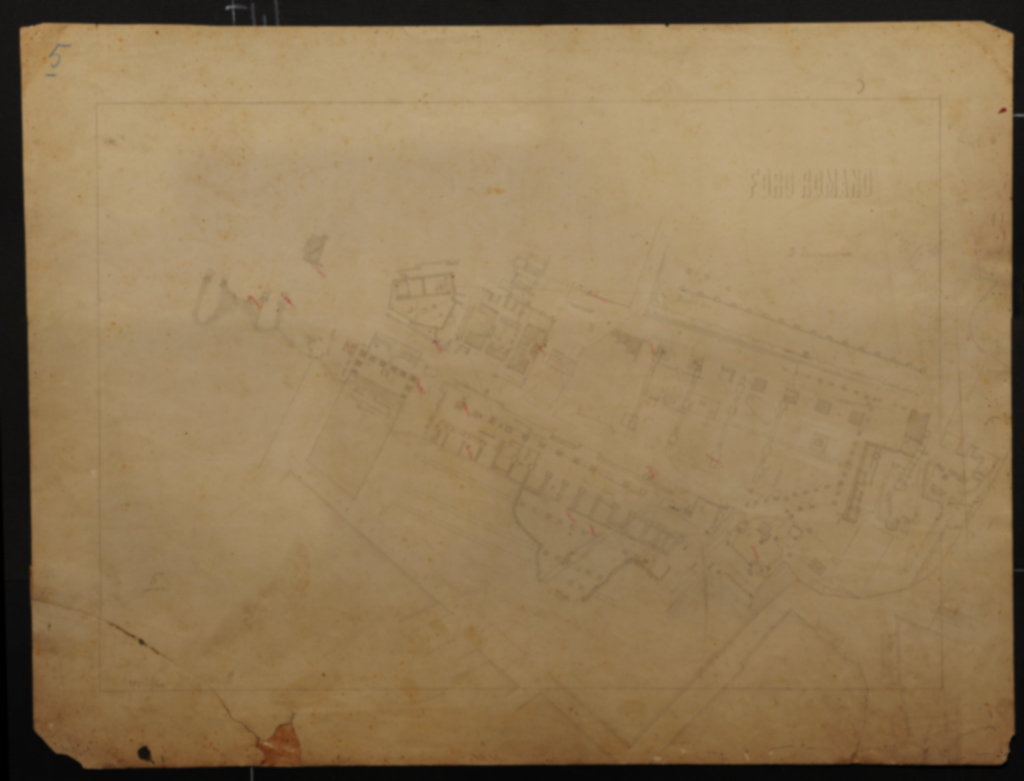 Roma. Foro Romano, Tempio di Romolo, sepolcreto arcaico, tempio di Antonino e Faustina, Regia, Tempio del Divo Giulio, Arco di Augusto, Basilica Giulia, Basilica Emilia, piazza del Foro con pozzi e gallerie cesariane, Curia, Comizio, Rostri, Tempio di Sat