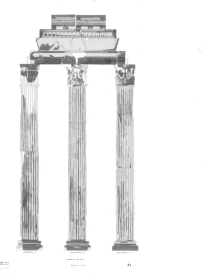 Roma, Foro Romano. Tempio dei Castori